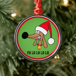 Ornamento De Metal Jolly Christmas Dachshund