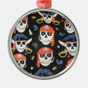 Ornamento De Metal Jolly Roger Pirate Skulls
