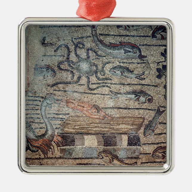 Ornamento De Metal Jonah que está sendo cuspido para fora pela (Frente)