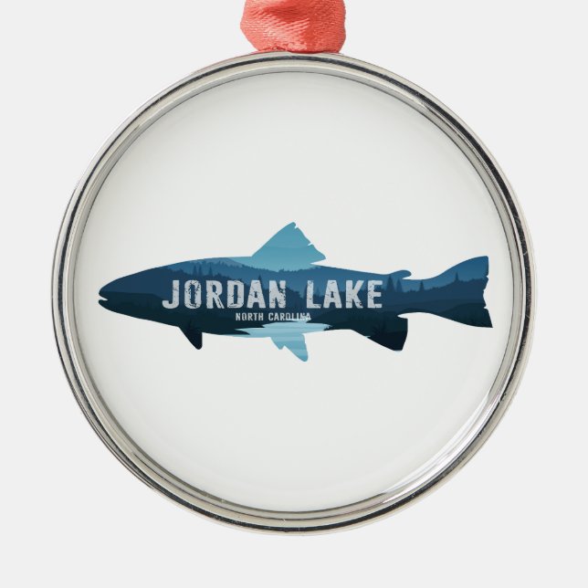 Ornamento De Metal Jordan Lake Carolina do Norte (Frente)