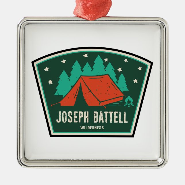 Ornamento De Metal Joseph Battell Wilderness Vermont Camping (Frente)