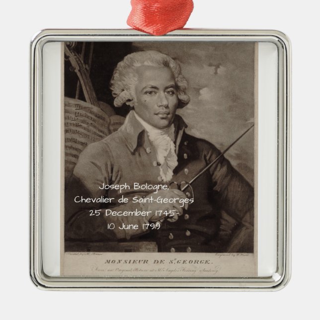 Ornamento De Metal Joseph Bologne Chevalier de Santo-Georges (Frente)