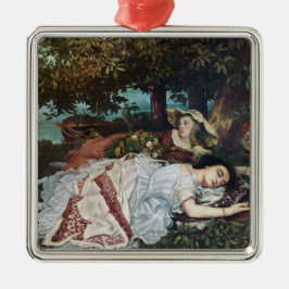 Ornamento De Metal Jovens damas nas margens do Sena (Verão)