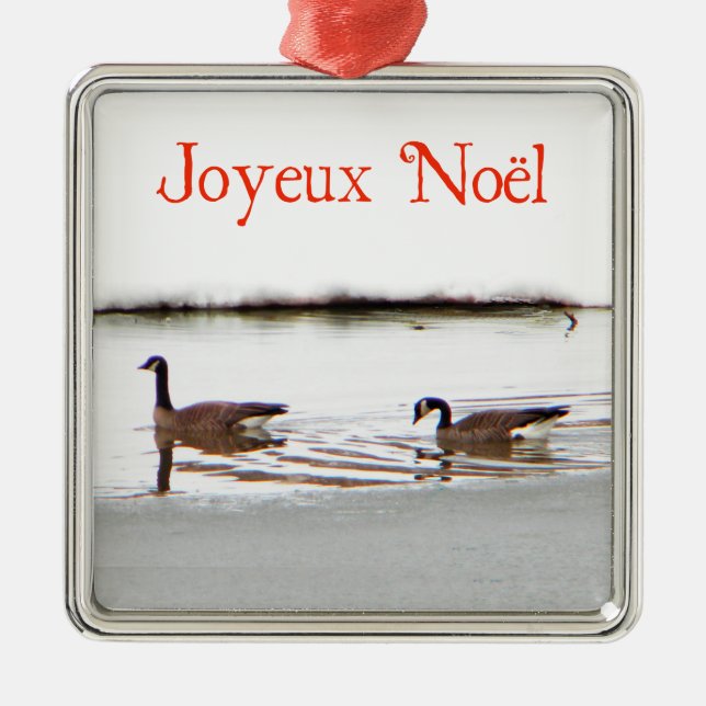 Ornamento De Metal Joyeux Noё l - Honkers - Canada Geese (Frente)