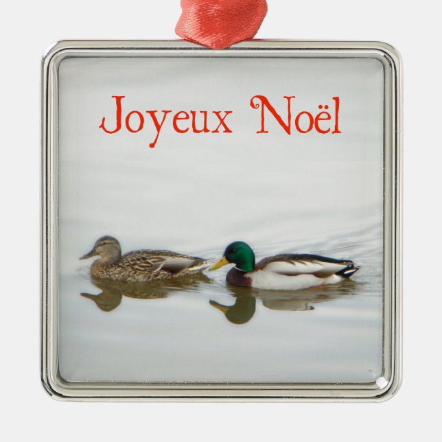Ornamento De Metal Joyeux Noё l - Mallards (Frente)