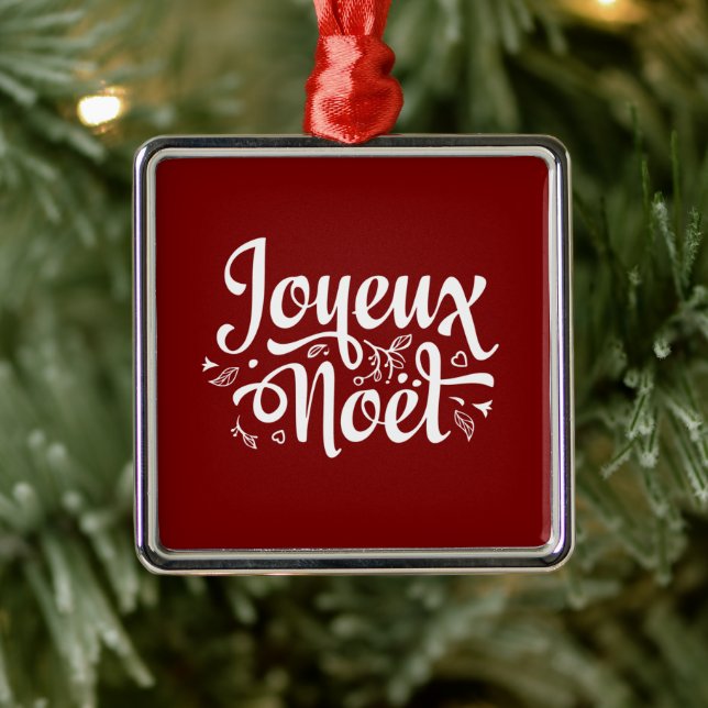 Ornamento De Metal Joyeux Noel Red (Árvore)