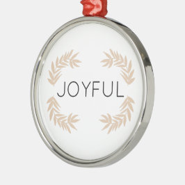 Ornamento De Metal Joyful Leaves