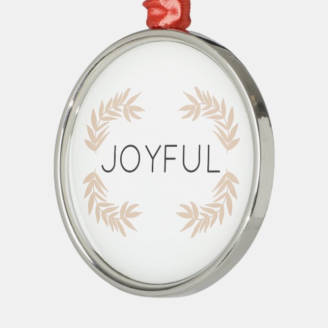 Ornamento De Metal Joyful Leaves (Esquerda)