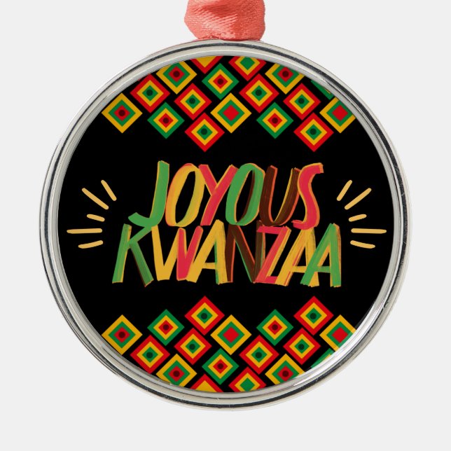 Ornamento De Metal Joyous KWANZAA (Frente)