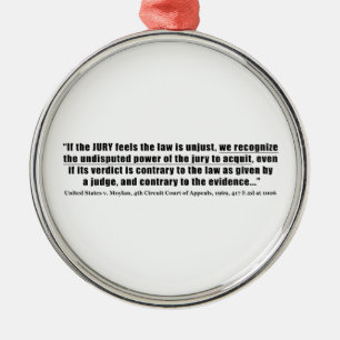 Ornamento De Metal Jury Nullificação Estados Unidos contra Moylan 196