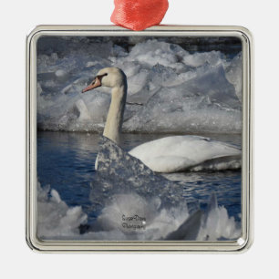 Ornamento De Metal Juvenil Swan no Rio Icey