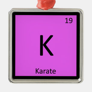 Ornamento De Metal K - Karatê Artes Marciais Química Tabela Periódica