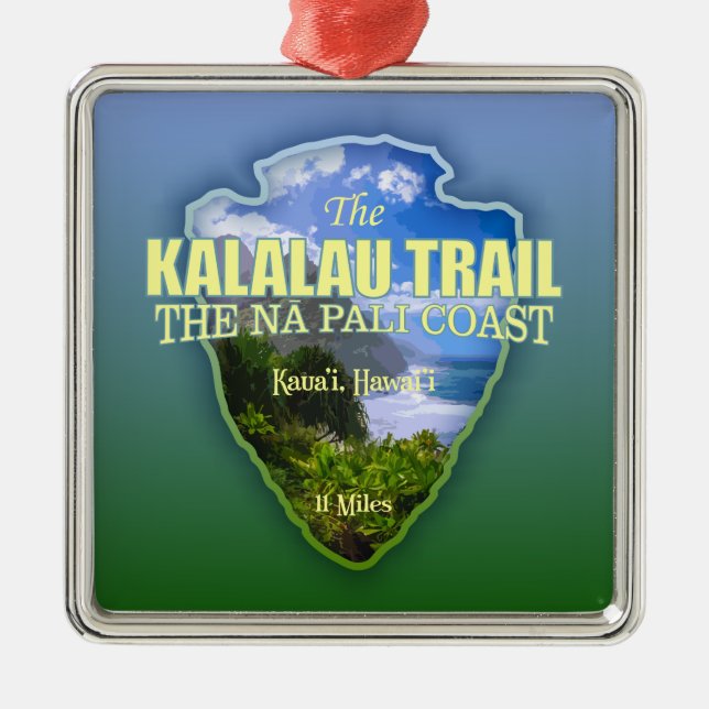 Ornamento De Metal Kalalau Trail (flecha) (Frente)
