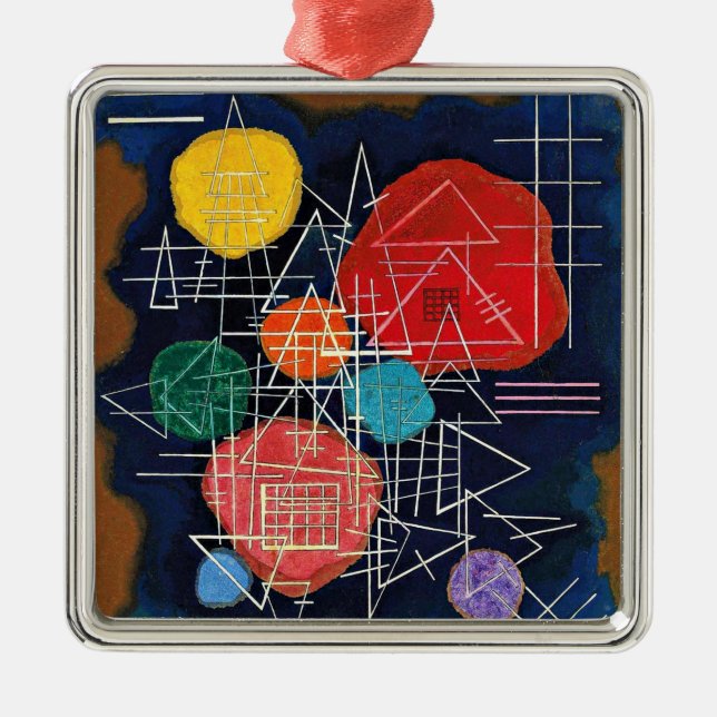 Ornamento De Metal Kandinsky - Brilho Velado (Frente)
