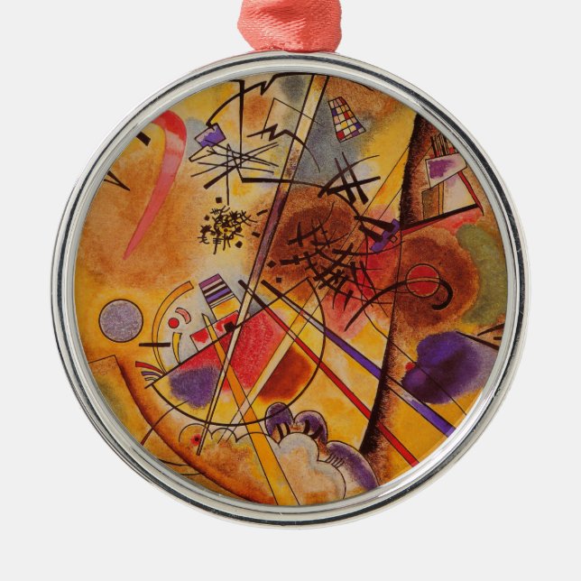Ornamento De Metal Kandinsky Brown Yellow Red Blue (Frente)