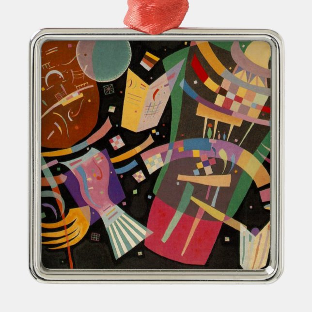 Ornamento De Metal Kandinsky Composition 10 Abstrato Painting (Frente)