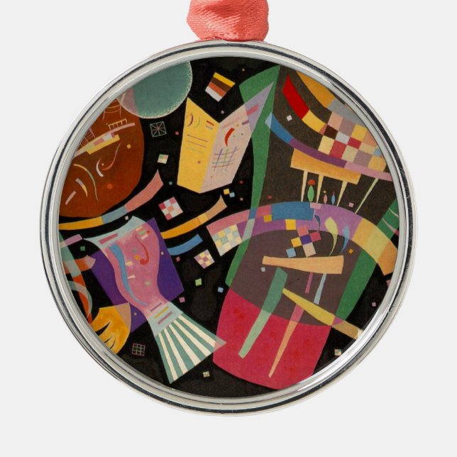 Ornamento De Metal Kandinsky Composition 10 Abstrato Painting (Frente)