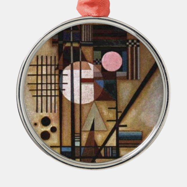 Ornamento De Metal Kandinsky Construção Suave (Frente)