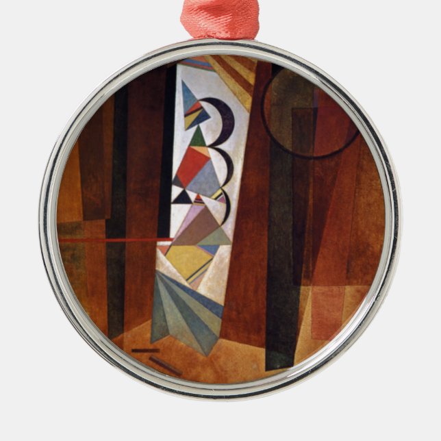 Ornamento De Metal Kandinsky Development in Brown Abstrato Painting (Frente)