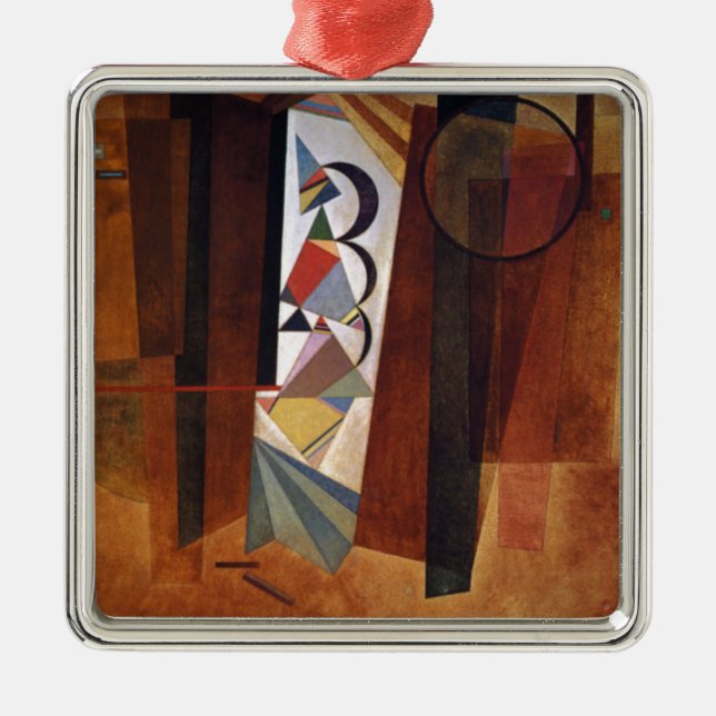 Ornamento De Metal Kandinsky Development in Brown Abstrato Painting (Frente)