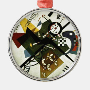 Ornamento De Metal Kandinsky em Branco II