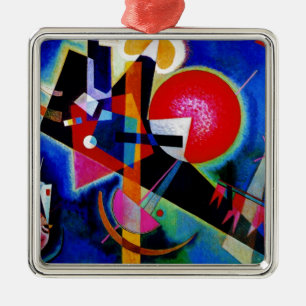 Ornamento De Metal Kandinsky na pintura de Abstrato azul