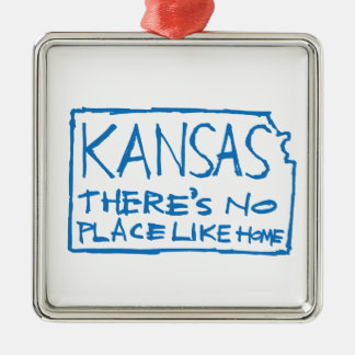 Ornamento De Metal Kansas - não há nenhum lugar como a casa