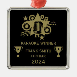 Ornamento De Metal Karaoke Winner