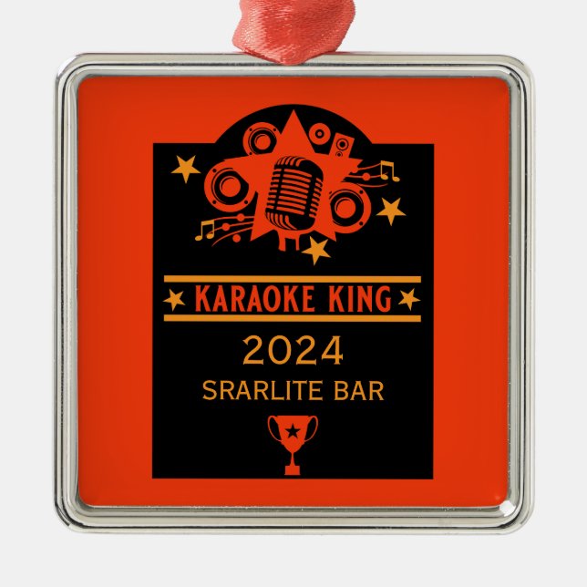Ornamento De Metal Karaoke Winner (Frente)