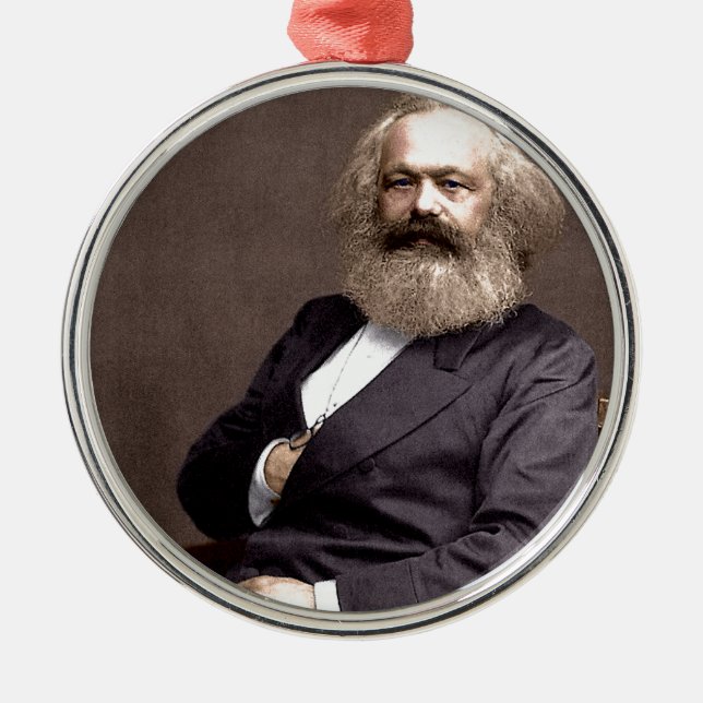 Ornamento De Metal Karl Marx (Frente)