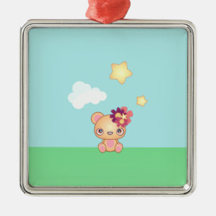 Ornamento De Metal Kawaii Bear