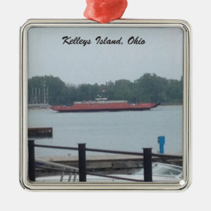 Ornamento De Metal Kelleys Island, Ohio Ferry Photo Ornament