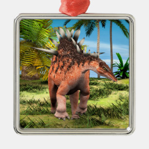 Ornamento De Metal Kentrosaurus Dinossauro Selva Arte Pré-Histórica