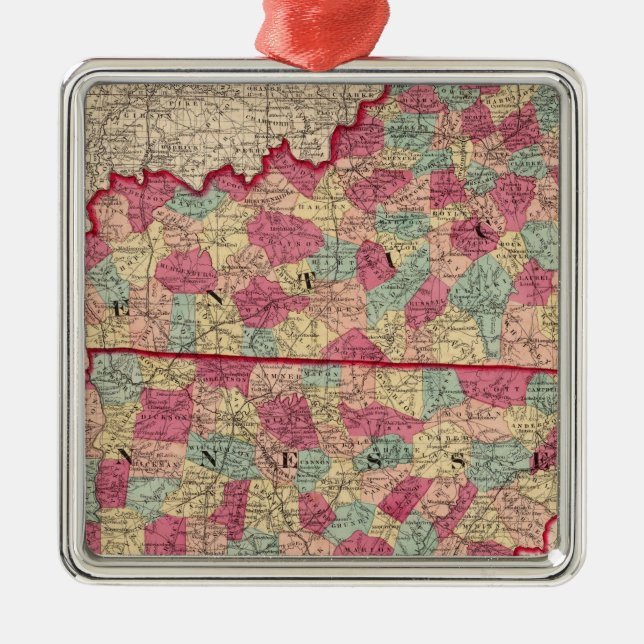 Ornamento De Metal Kentucky e Tennessee 2 (Frente)