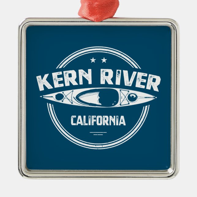 Ornamento De Metal Kern River California Kayaking (Frente)