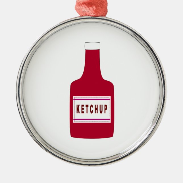 Ornamento De Metal Ketchup (Frente)