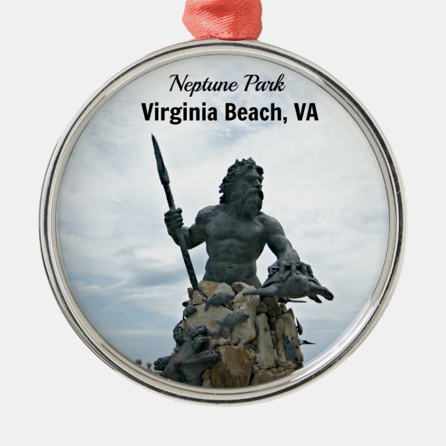 Ornamento De Metal King Neptune Park, Virginia Beach, VA (Frente)