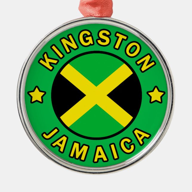 Ornamento De Metal Kingston Jamaica (Frente)
