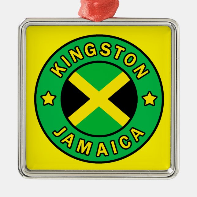 Ornamento De Metal Kingston Jamaica (Frente)