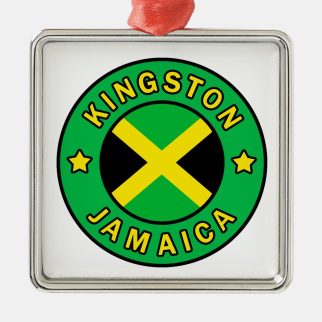 Ornamento De Metal Kingston Jamaica (Frente)