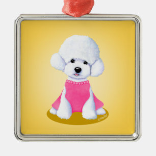 Ornamento De Metal KiniArt Bichon Frise