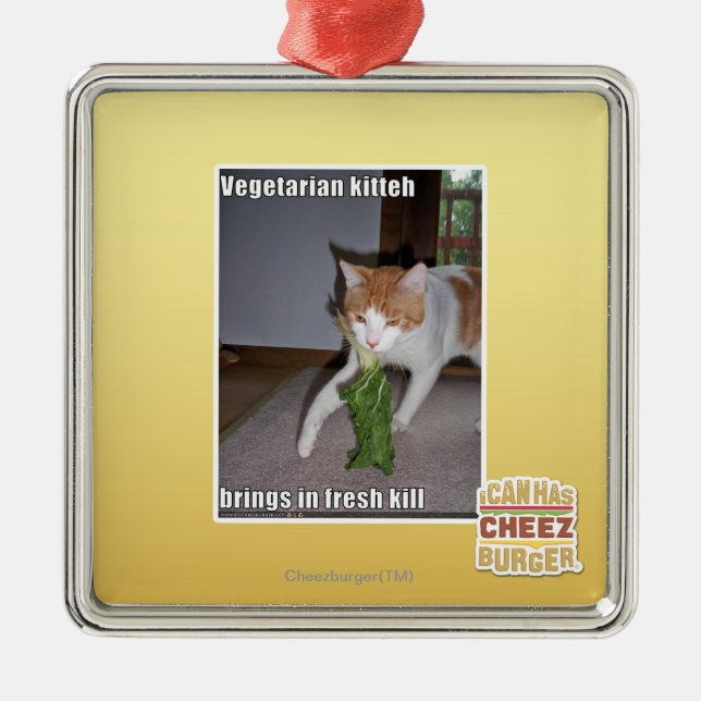 Ornamento De Metal Kit Vegetariano (Frente)