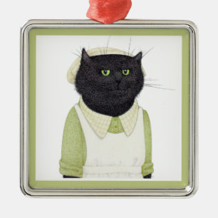 Ornamento De Metal KITCHEN MAID CAT Premium Square Ornament