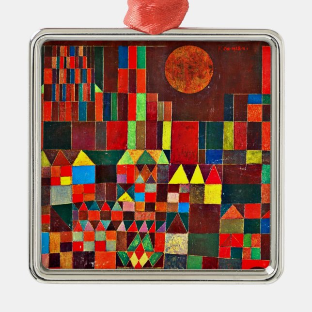 Ornamento De Metal Klee - Castelo e Sol (Frente)
