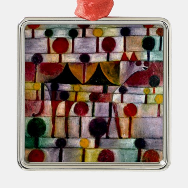 Ornamento De Metal Klee - Kamel em Rhythmischer Baumlandschaft Klein, (Frente)