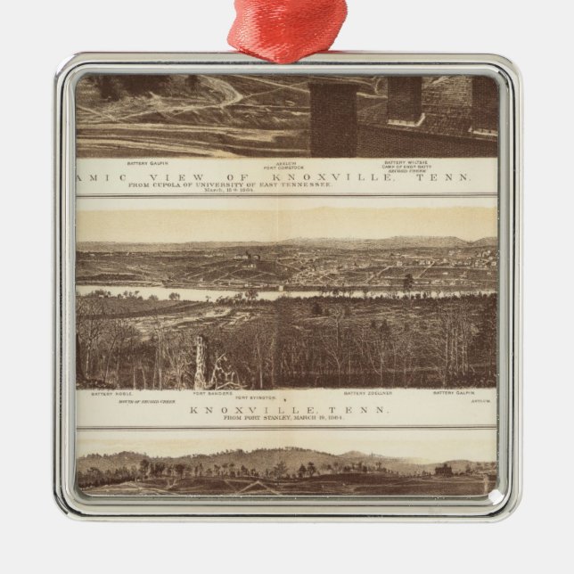 Ornamento De Metal Knoxville, Chattanooga (Frente)
