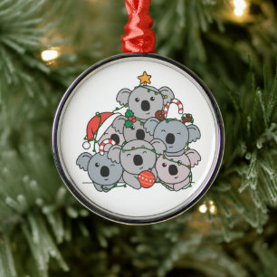 Ornamento De Metal Koala Christmas Tree Engraçado Animal Christmas Ce