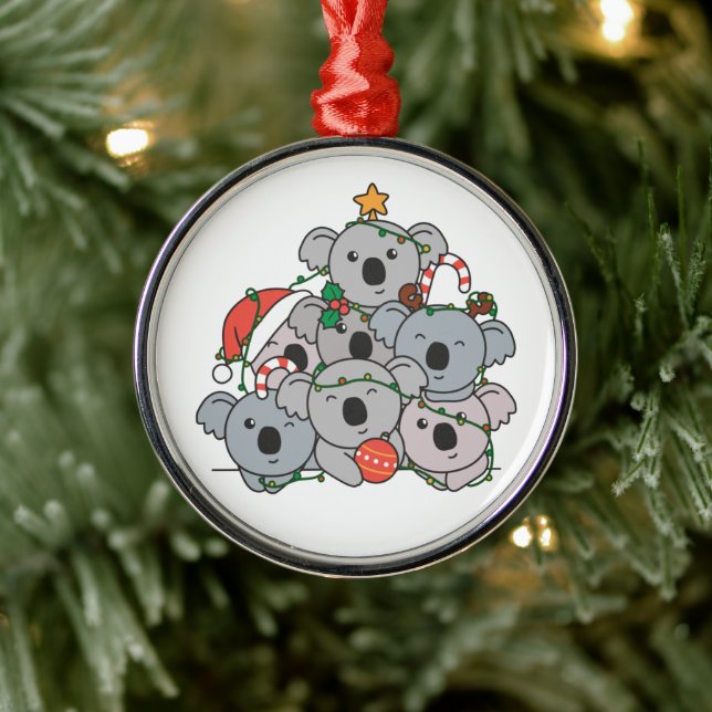 Ornamento De Metal Koala Christmas Tree Engraçado Animal Christmas Ce (Árvore)