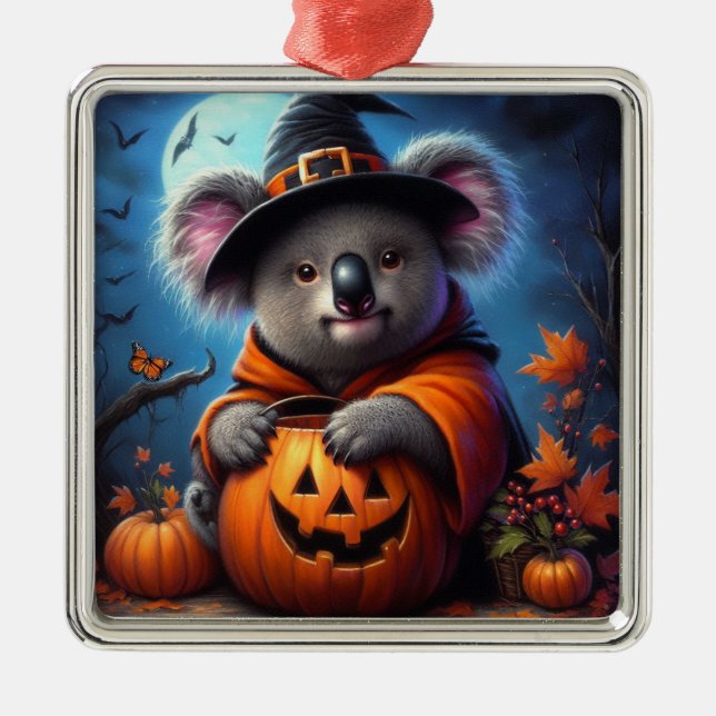 Ornamento De Metal Koala Halloween Costume (Frente)