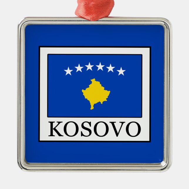 Ornamento De Metal Kosovo (Frente)